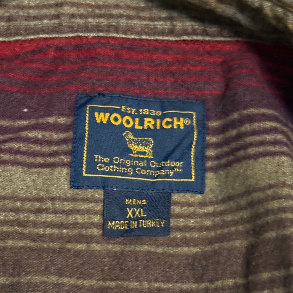Vintage Woolrich Striped Button Down Shirt Size 2XL 90s - Picture 4 of 7